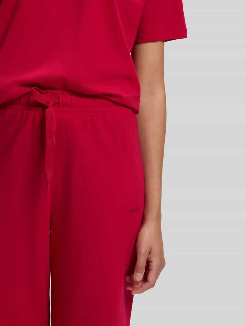 Boss Loose fit pyjamabroek van katoenmix bordeaux, foto 3