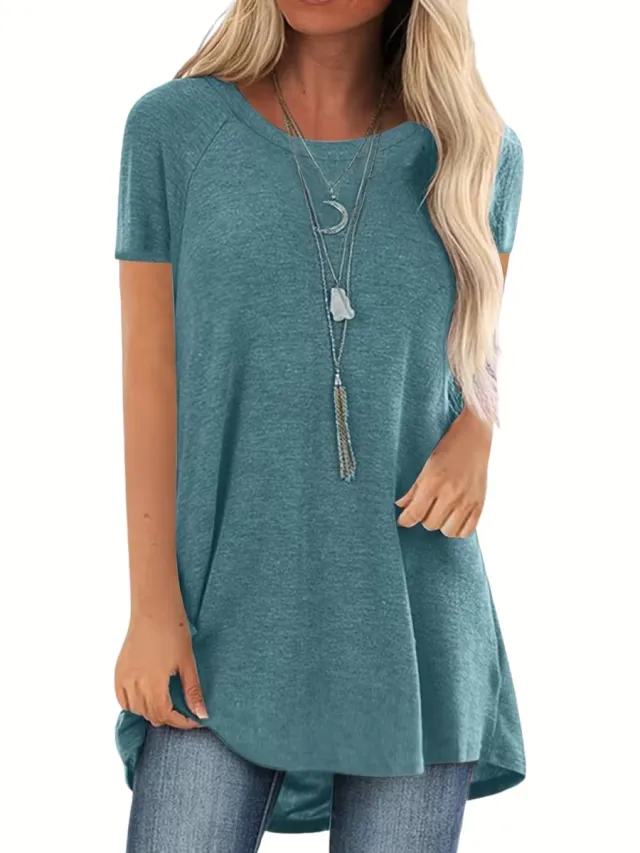Currero Topje Dames - Top Kleding - Shirt - Blouse - Kort - Volwassen - Pauw Blauw