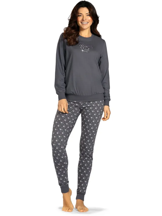 Comtessa Dames pyjama - 100% katoen - Grijs