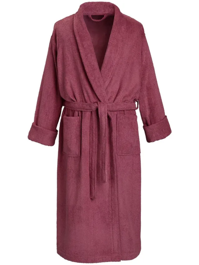 De Witte Lietaer Badjas Etrusk Beet Red - M - Unisex - Katoen Rood
