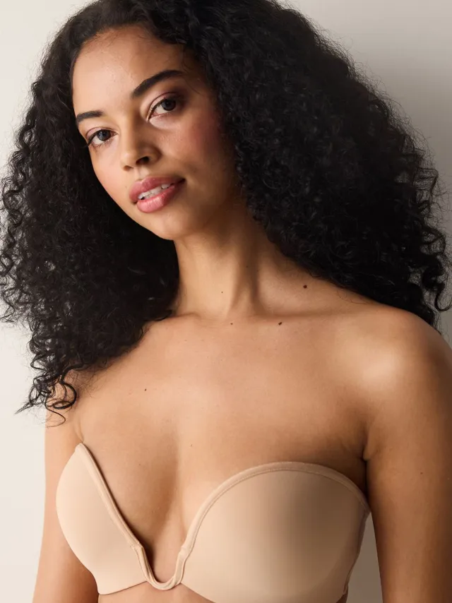 Penti Bandeau Gebreide Beha Met Haak-en-oog Sluiting Beige