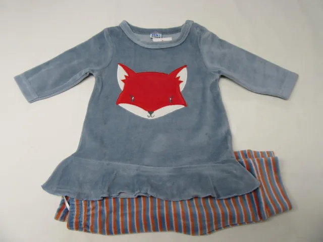 Wiplala Jen & James- Pyjama - Velour - Meisje - Vosje - 5 jaar 110 blauw