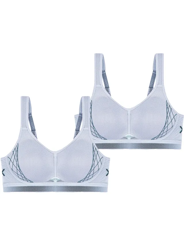 Triumph Schalen-BH Triaction Cardio Flow blaugrau