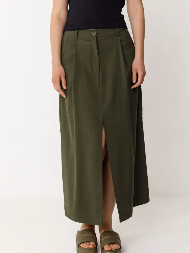 Skfk dames vegan Rok Maora Groen Olijfgroen