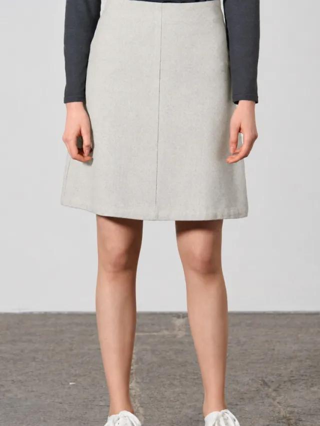 HempAge dames vegan Rok A-Lijn Beige Crème