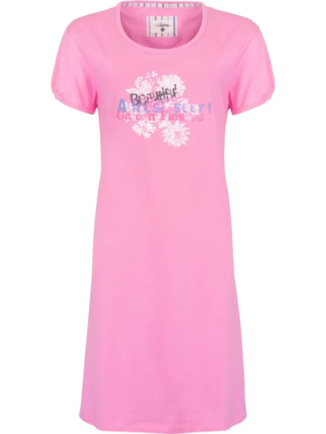 Tenderness Dames Nachthemd - 100% Katoen - Roze