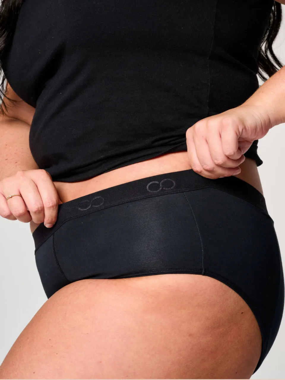 Moodies Undies sterk absorberende hipster menstruatieslip zwart, foto 8