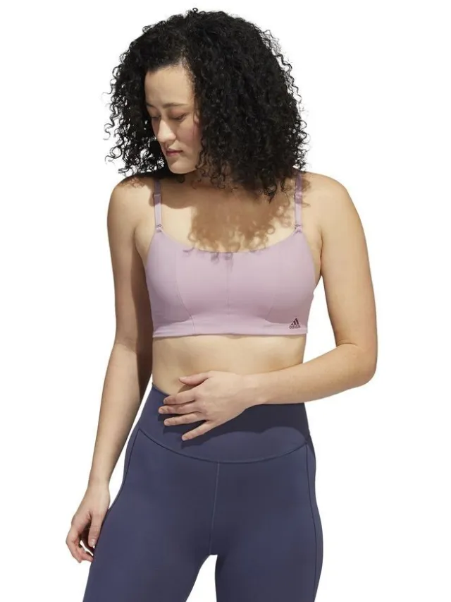 Adidas Yoga Studio Light Support sportbeha paars