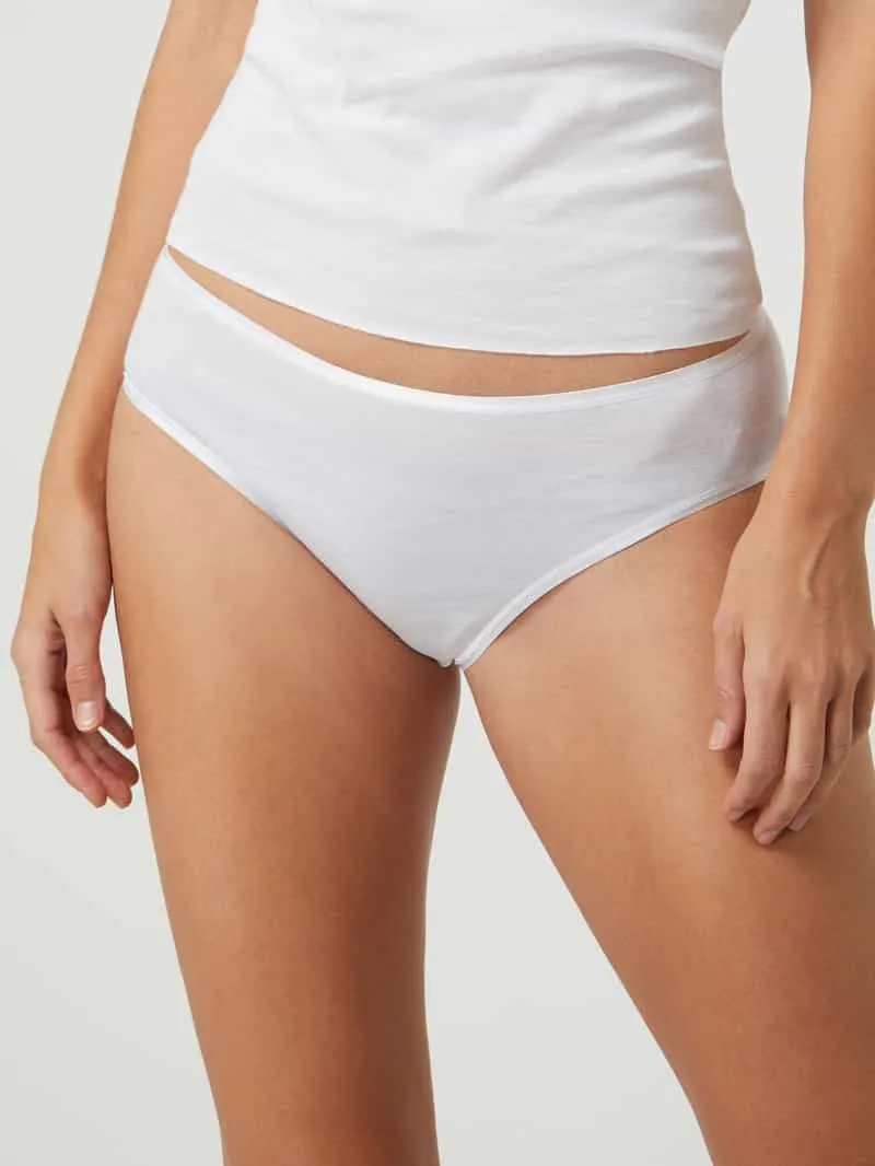 Hanro Slip van katoen - naadloos, model 'Cotton Seamless' Wit