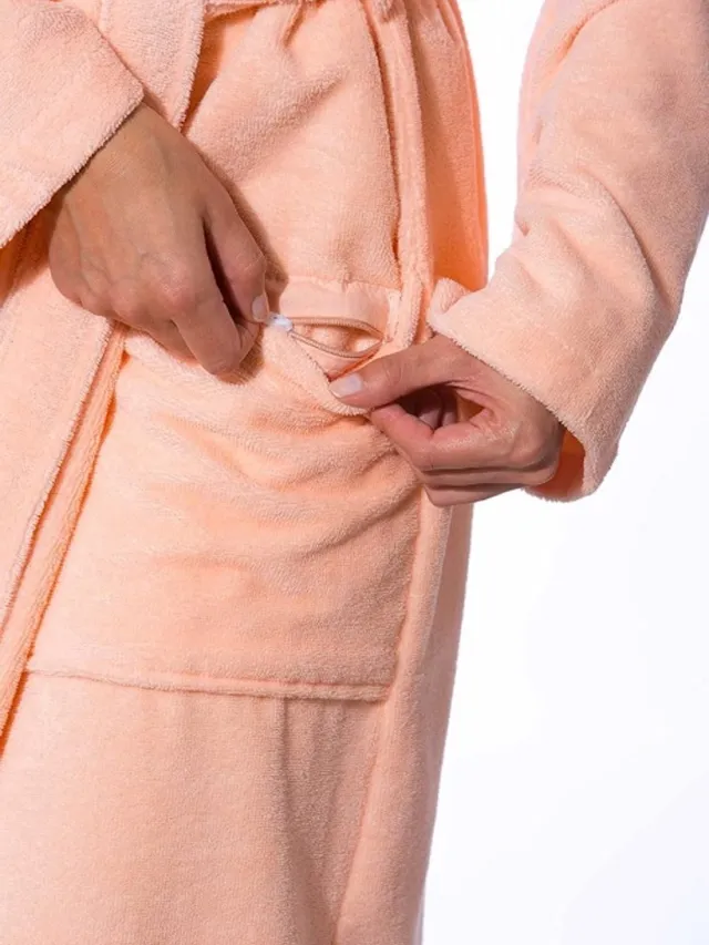 Morgenstern Anna Dames Badjas - Apricot