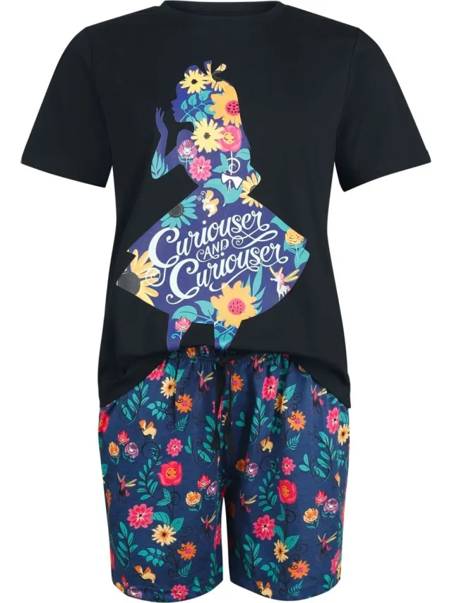 Alice in Wonderland Curiouser Pyjama meerkleurig Katoen multicolor