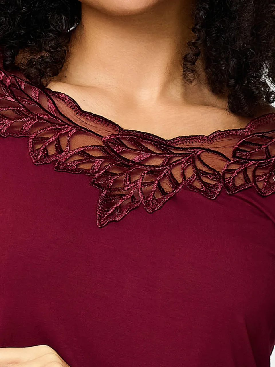 LingaDore bamboe pyjamaset donkerrood, foto 2