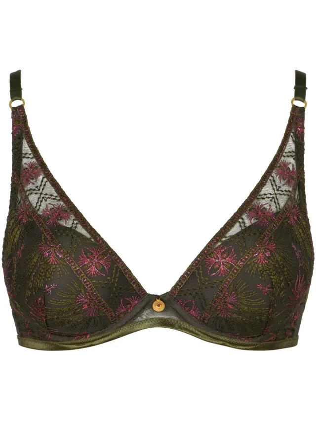 Aubade Sound Of Heart Plunge Push Up BH Dark Garden Groen