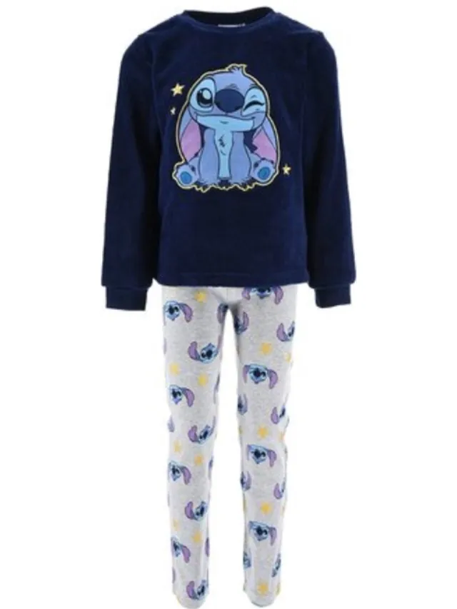 Disney Lilo & Stitch Fleece Pyjama Blauw