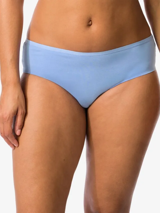 HEMA Dameshipster katoen met kant blauw (blauw)