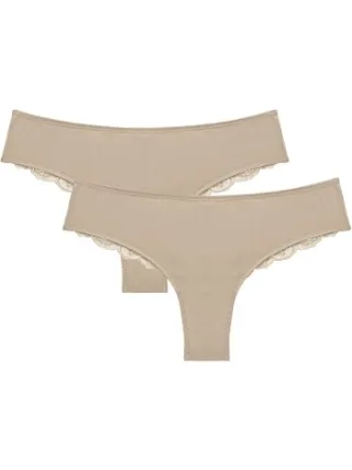 Triumph Lovely Micro Brazilian string beige Beige,Zwart