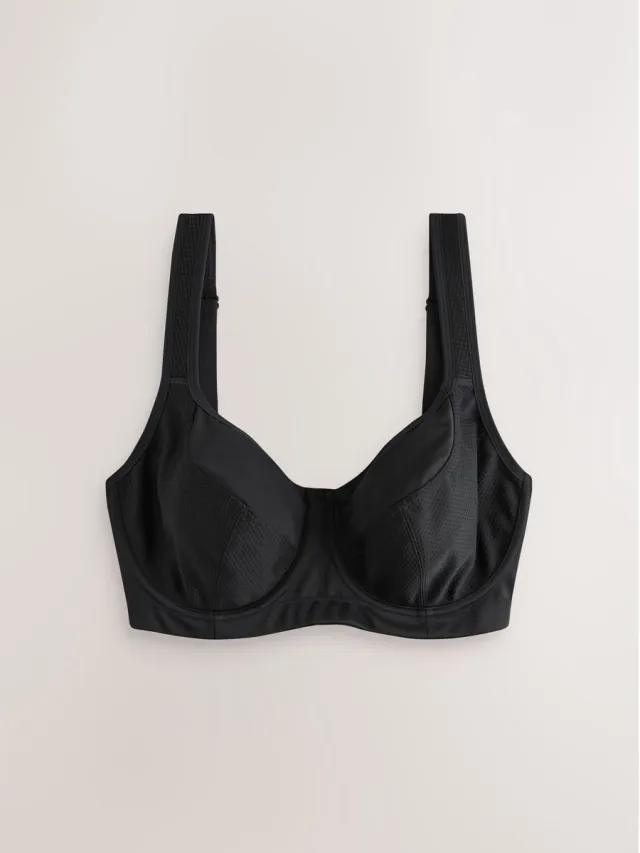 Next Dames - Dry Tech DD+ beha met volledige cups, zonder vulling en hoge ondersteuning - Zwart Black