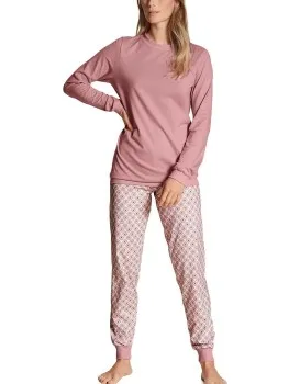 Calida Lovely Nights Pyjama With Cuff Blauw,Roze,Versch.kleure/Patroon,Rood