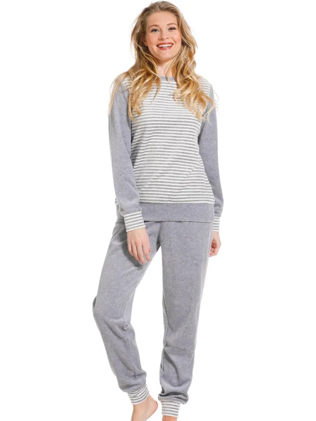 Pastunette Grey Stripes - Pyjamaset - Grijs