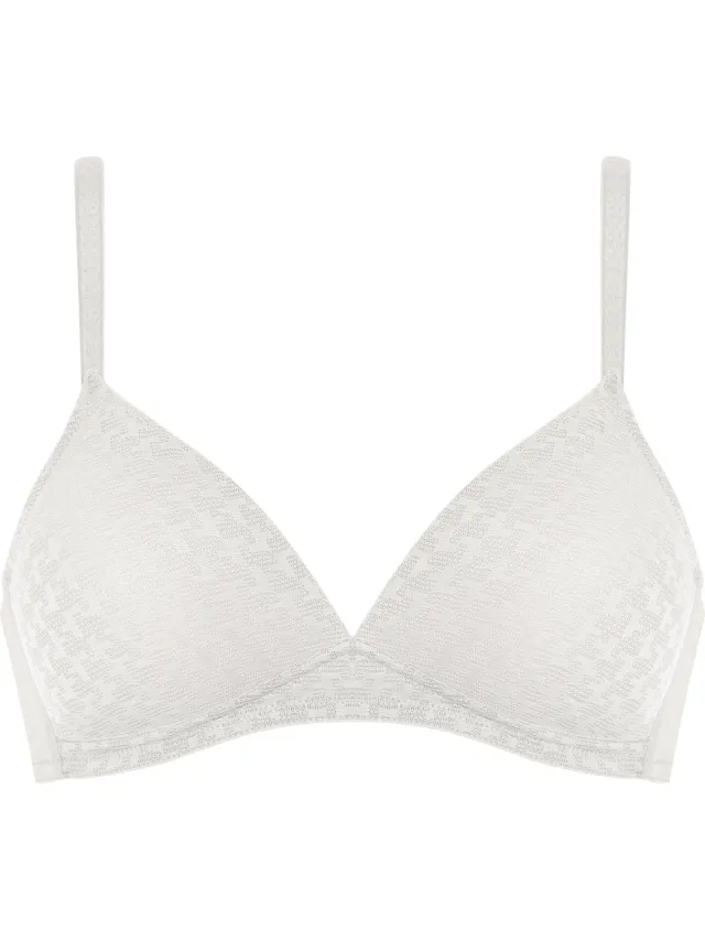Naturana Soft bh met pied de poule patroon - 5665 - Ecru