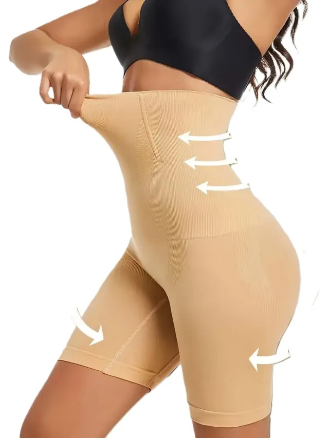 Cheaperito Shapewear Corrigerend Ondergoed Hoge Taille | Heupliftende Bodyshaper I Afslankbroek i Tailletrimmers I Billen, Buik & Dijen| Correctie Buik Ondergoed | Maat 3XL/XXXL I Beige