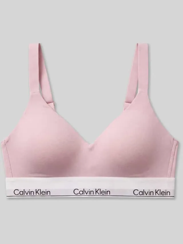 Calvin Klein Bralette van mix van katoen en modal roze, foto 2