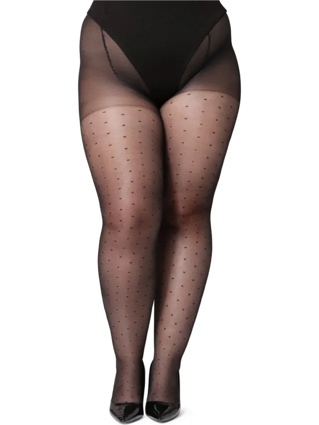 Bellivalini Dames Panty - 20 DEN - Halsterloos - Polyamide - BLV-GI-1128 - Zwart