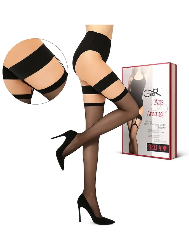Gatta Kousen – Maat XS/S – Dames Hold-Up Kousen met Sluiting – Zwart – Elegante Nylon Kousen – Stay-Up – Luxe Geschenkverpakking – Cadeau (1 stuks)
