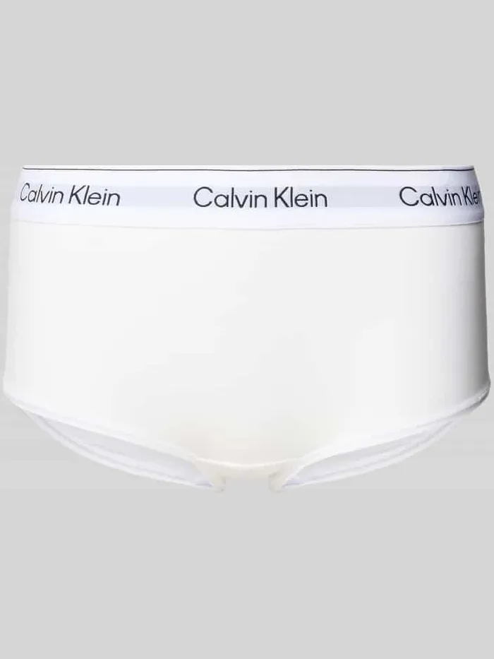 Calvin Klein Slips met logostitching, model 'Boyleg' Wit