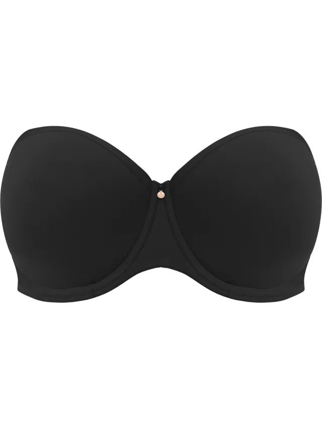 Elomi SMOOTH- Dames Strapless & multiway Beha- BLACK ZWART