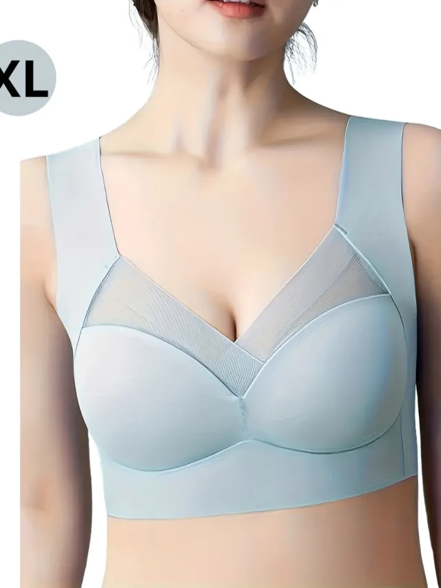 Bovista BH Zonder Beugel - Zonder Bandjes - Push-up Bh's - Comfort Bh - Lichtblauw