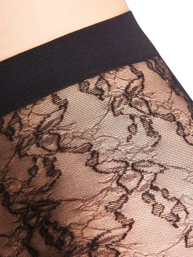 Falke New Boheme 25 DEN transparent materiaal transparent 25 DEN Panty dames zwart-L