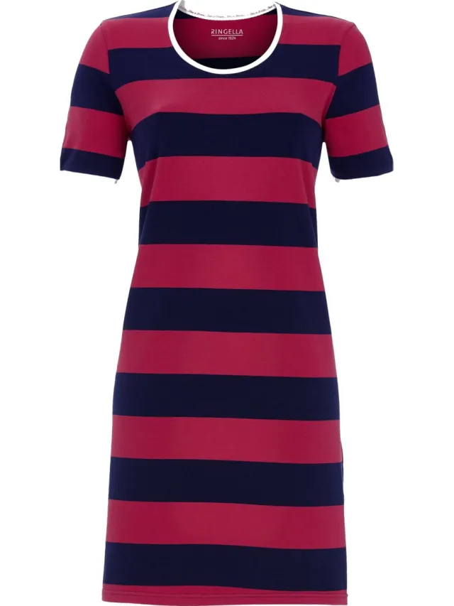 Ringella Gestreept Ringella nachthemd rood - Rood - Maat - 36