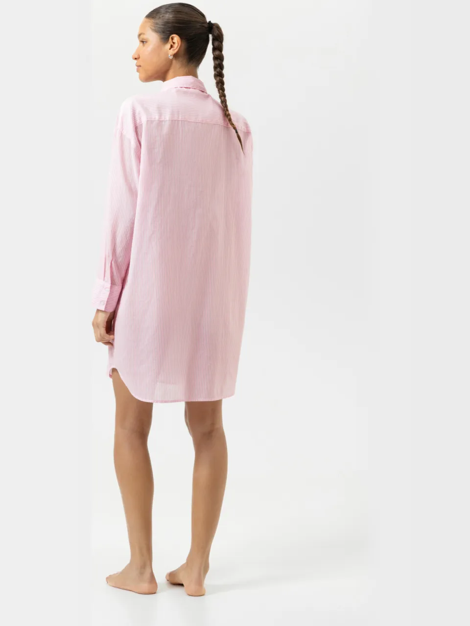 Mey Sleep shirt Serie Cotton Stripes Soft Pink, foto 3