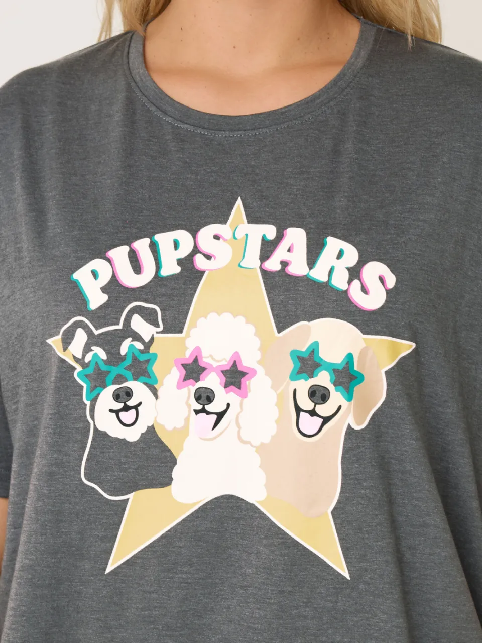 Yours Charcoal Grey Pupstars Pyjamaset-56, foto 5