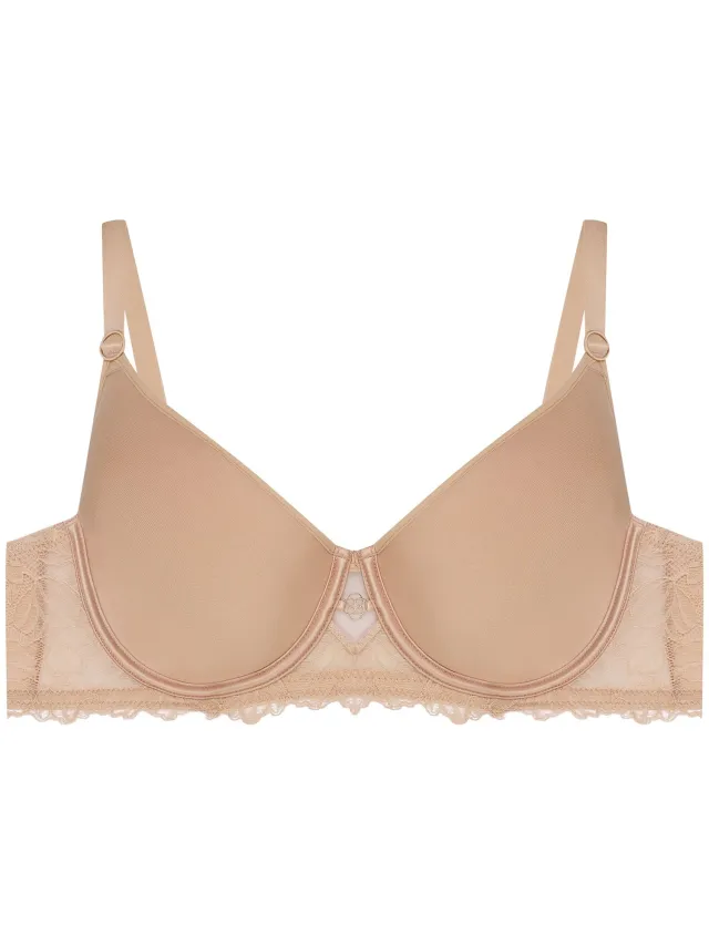 ESOTIQ Briana - Voorgevormde beha - Beige - 65F - Kanten details Beige;Goudbruin