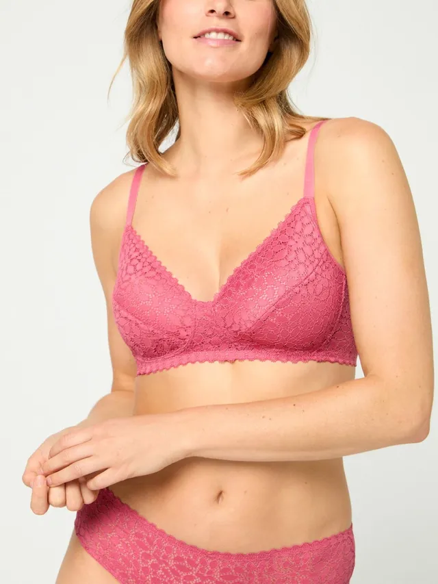 nur die Bügelloser BH Lace Roze