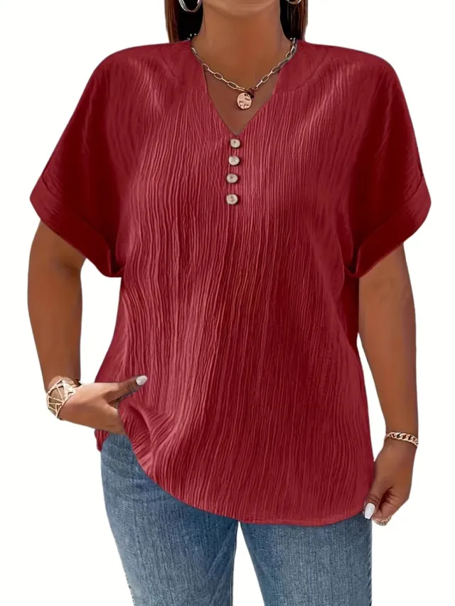 Currero Topje Dames - Top Kleding - Shirt - Blouse - Kort - Volwassen - Rood