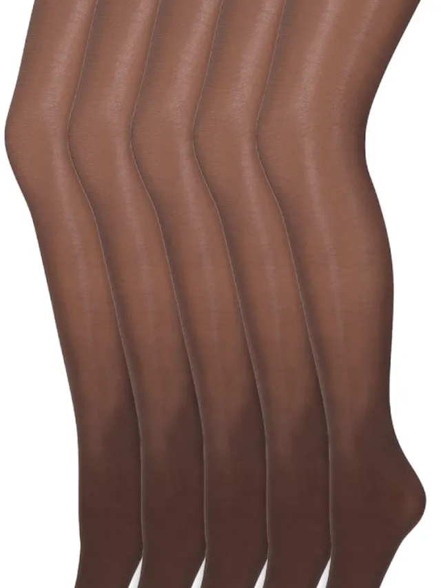 Marianne Glans panty | 35 Denier | Merk: Marianne | Maat: XXL | Kleur: Bruin | 5 Paar