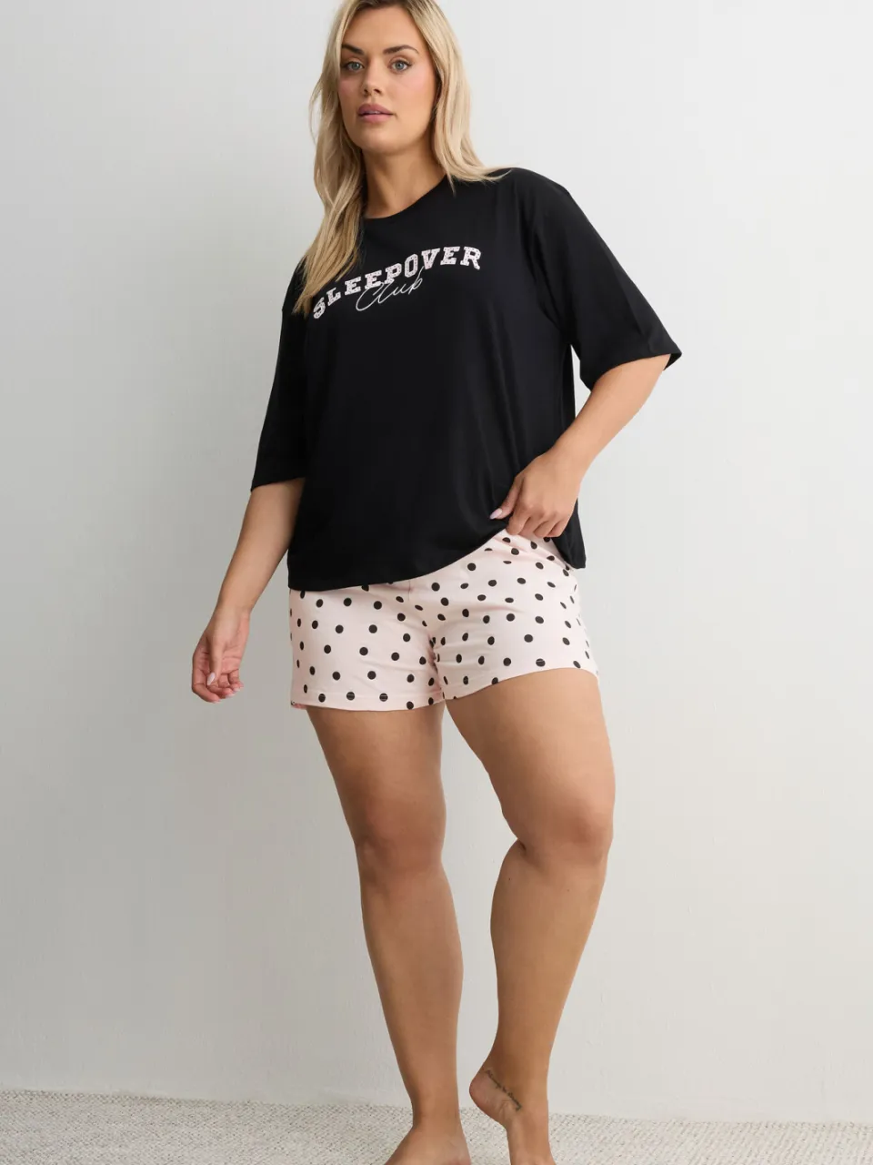 Yours Roze Pyjamashorts Met Stippen-42, foto 2