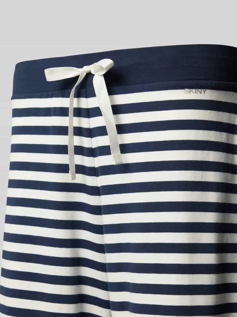 SKINY Wide fit pyjamabroek met elastische band donkerblauw, foto 2