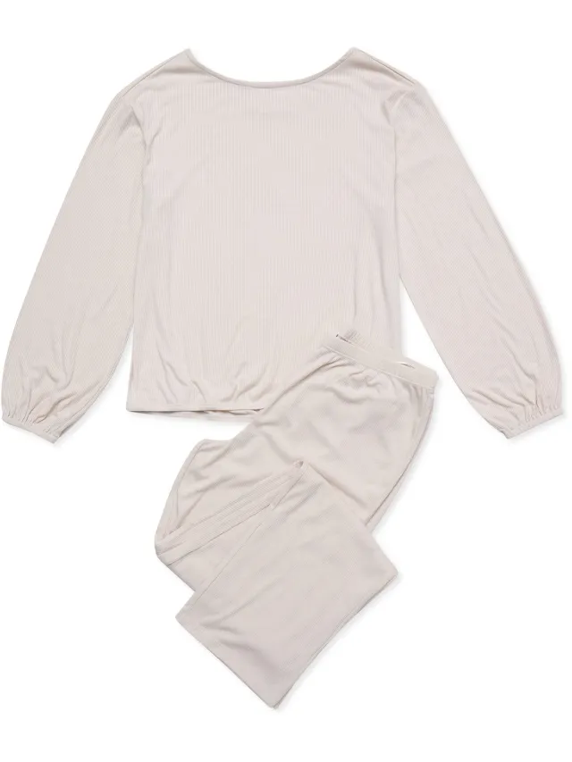ESOTIQ Janna - Pyjamaset met sokken - Beige - Lange mouwen