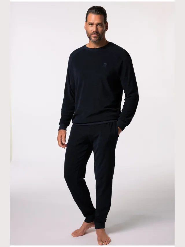 JP1880 Bauchfit pyjama donkerblauw