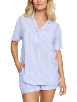 Damella Viscose Short Pyjama Set Blauw