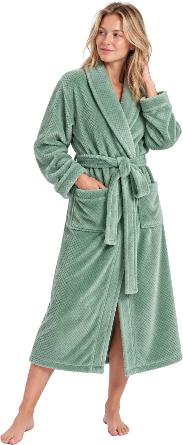 LingaDore Exclusive Badjas dames LingaDore - zacht fleece - damesbadjas mintgroen