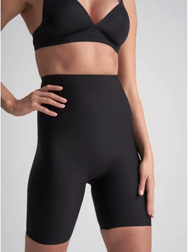Bye Bra corrigerende shorts, shorts met hoge taille, siliconen beenbandjes, shapewear leggings, shapewear voor dames, 5 kleuren, zwart