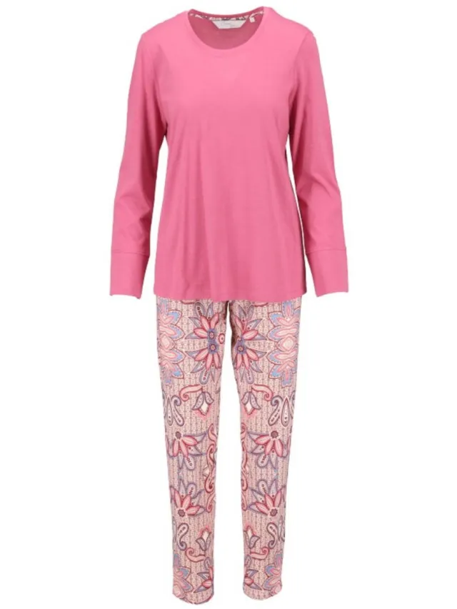 Ringella Katoenen dames pyjama beaujolais Ringella - Rood - Maat - 36