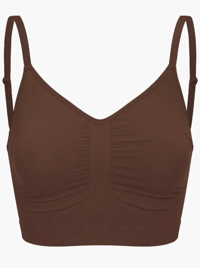 cfab Comfort Bralette - Bruin - 4XL - BH Zonder Beugel Voorgevormd - Ondergoed - Naadlos