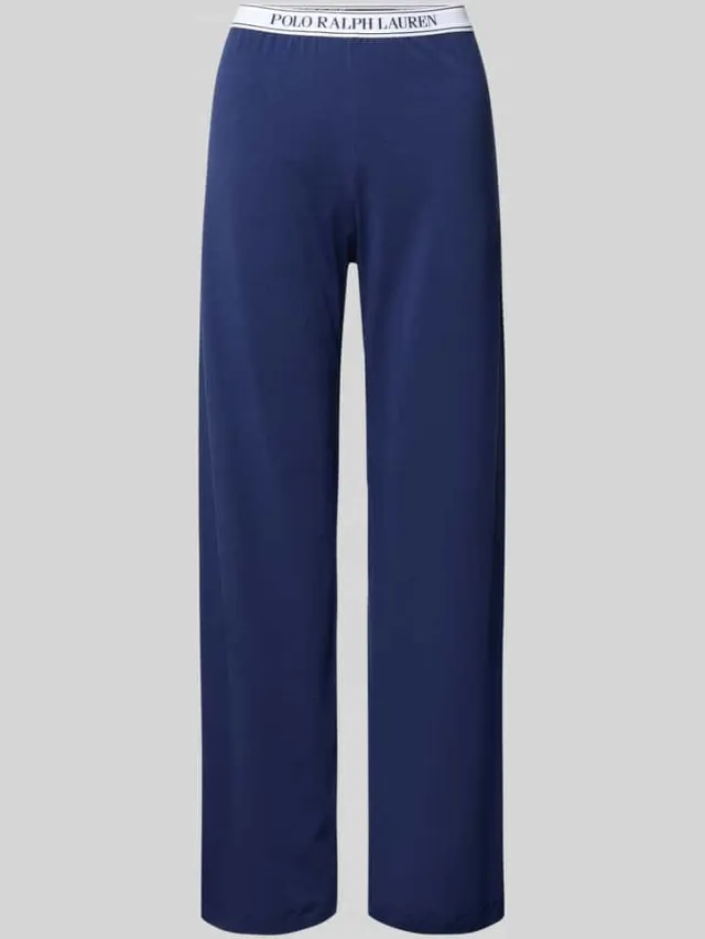 Polo Ralph Lauren Straight leg pyjamabroek met elastische band met label Donkerblauw