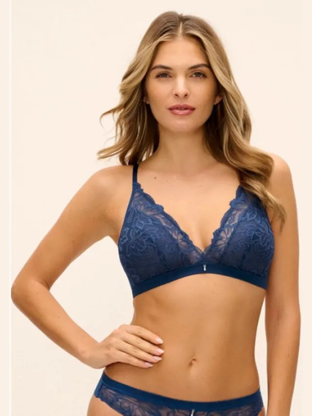 Wacoal Abellia Bralette Navy Peony Blauw